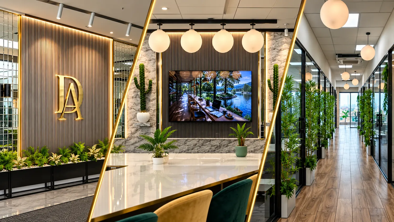 DA coworking interiors at Pinnacle Corporate Park in BKC